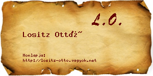 Lositz Ottó névjegykártya